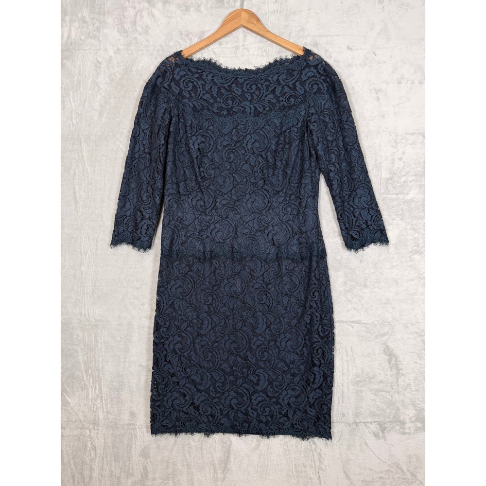 Tadashi Shoji Navy Lace Midi Dress